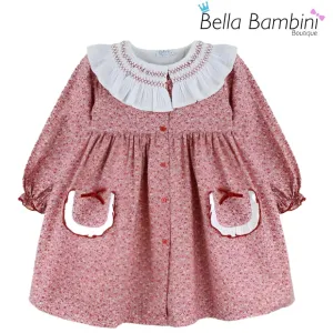 Dulce De Fresa Older Girls Red Floral Dress