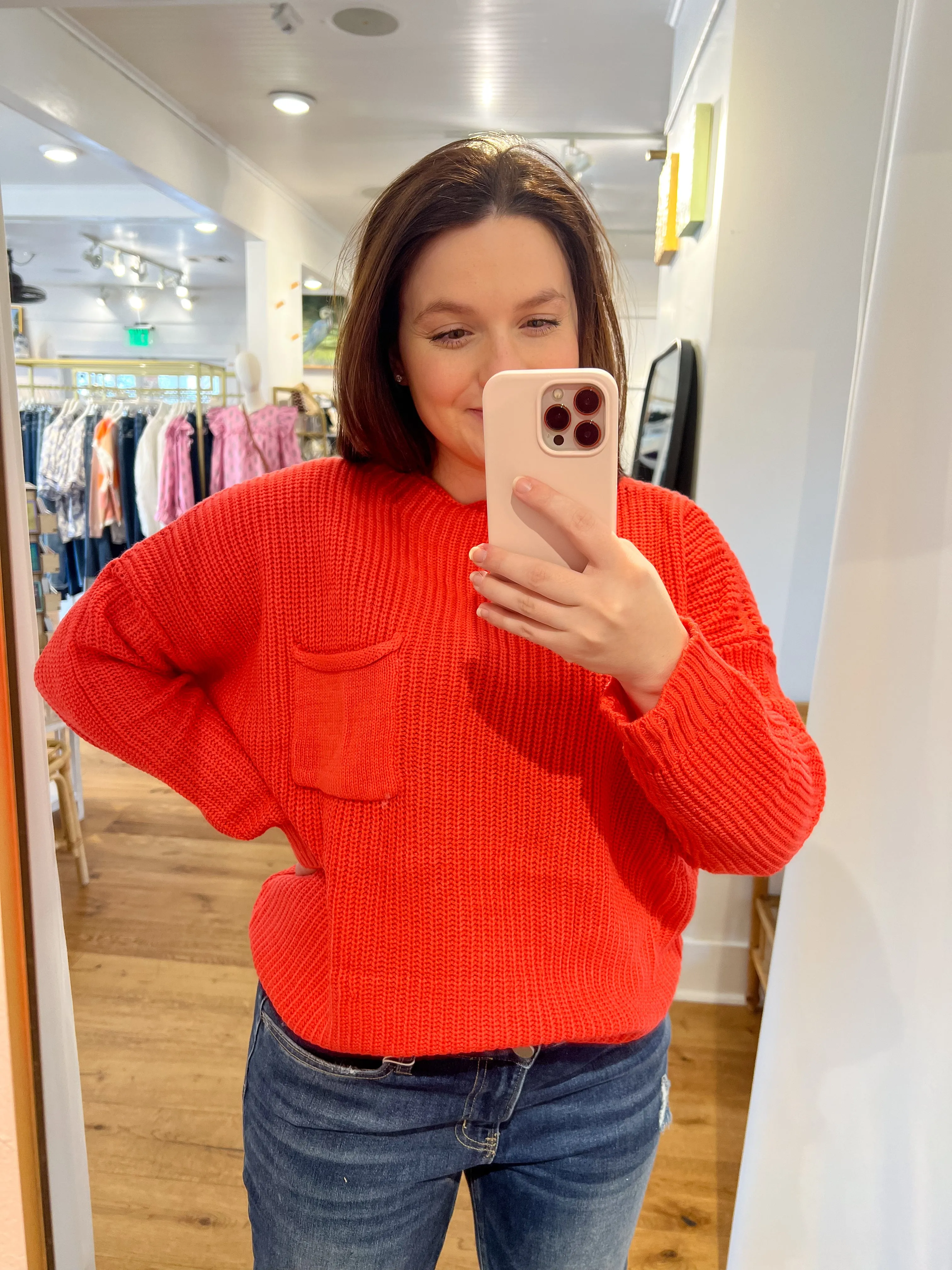 Easy Days Knit Sweater with Pocket