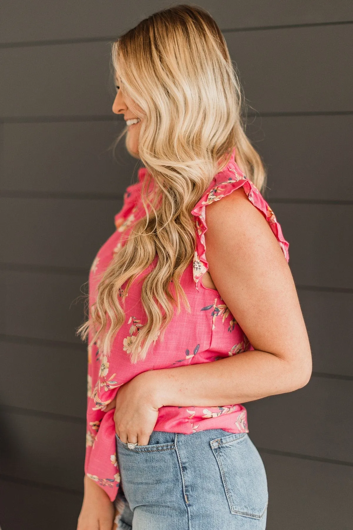 Effortlessly Pretty Floral Top- Pink