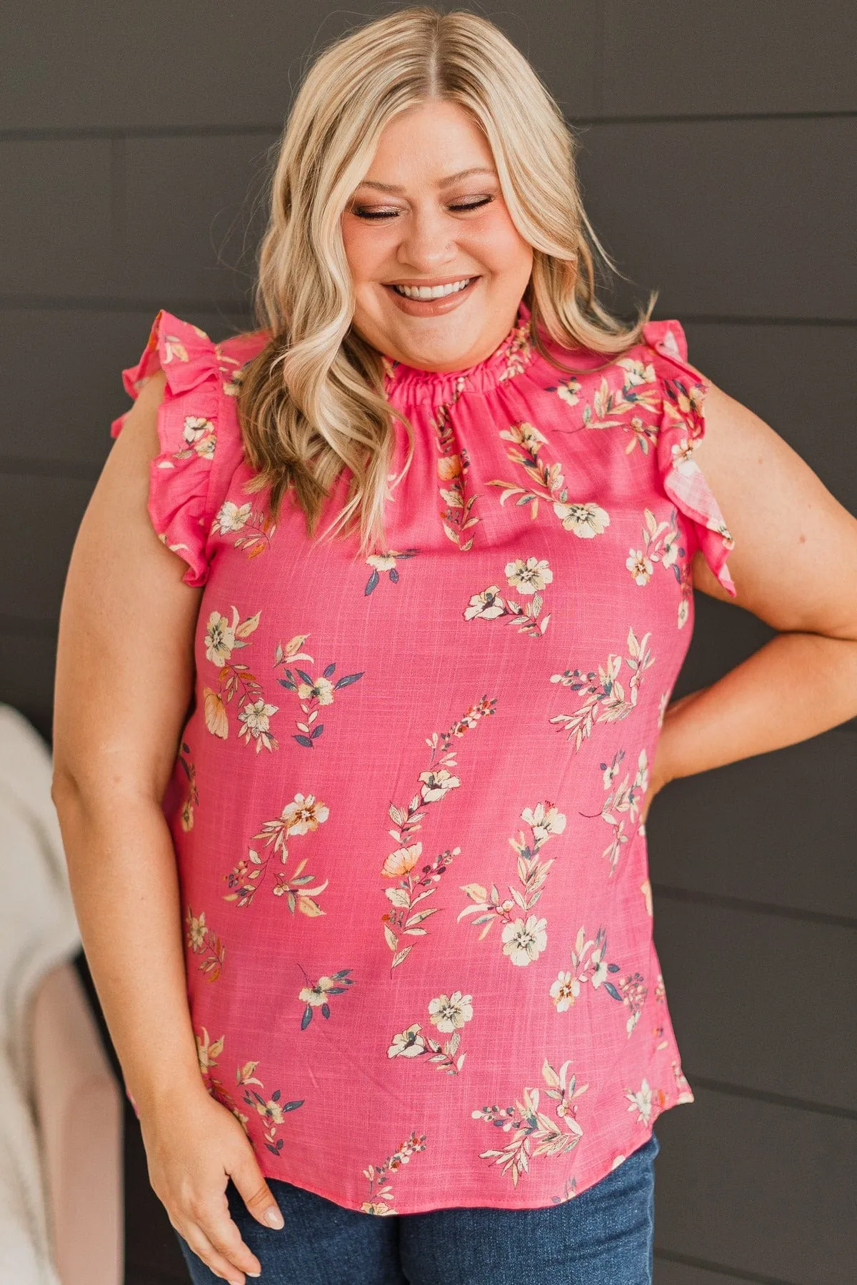 Effortlessly Pretty Floral Top- Pink