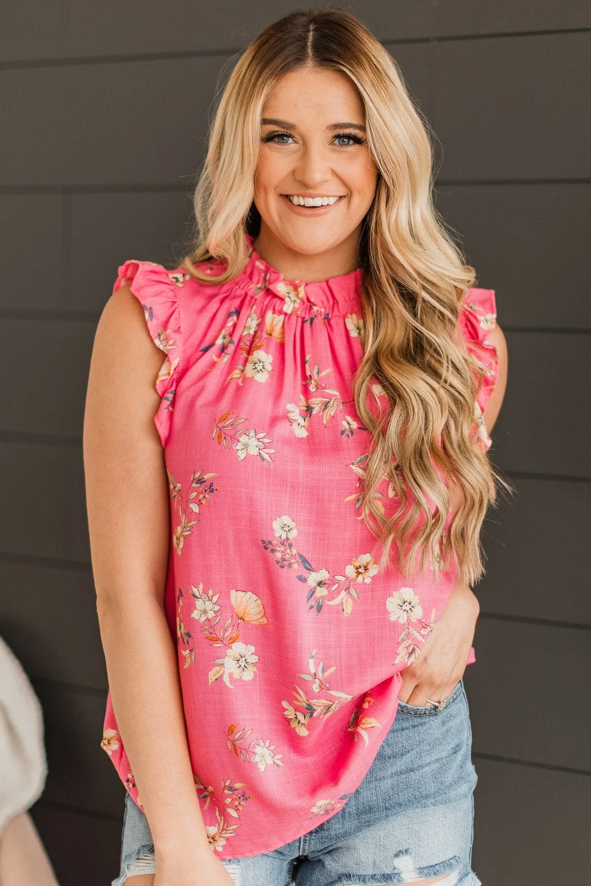 Effortlessly Pretty Floral Top- Pink