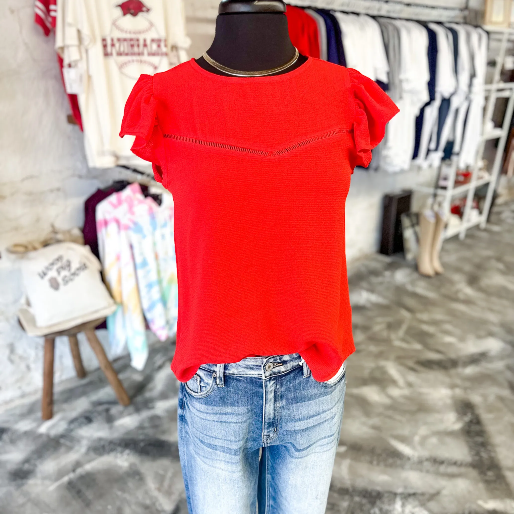 Feels Like Love Red Top