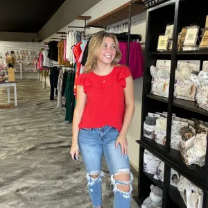 Feels Like Love Red Top