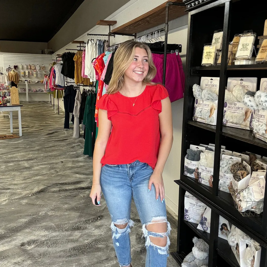 Feels Like Love Red Top