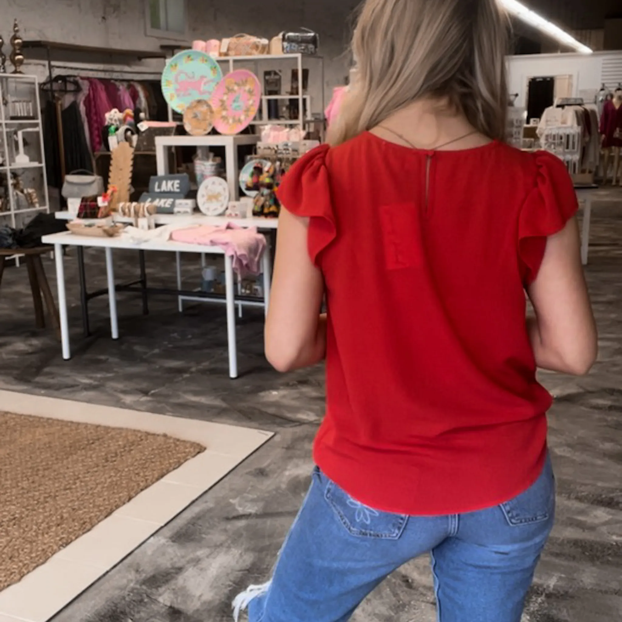 Feels Like Love Red Top