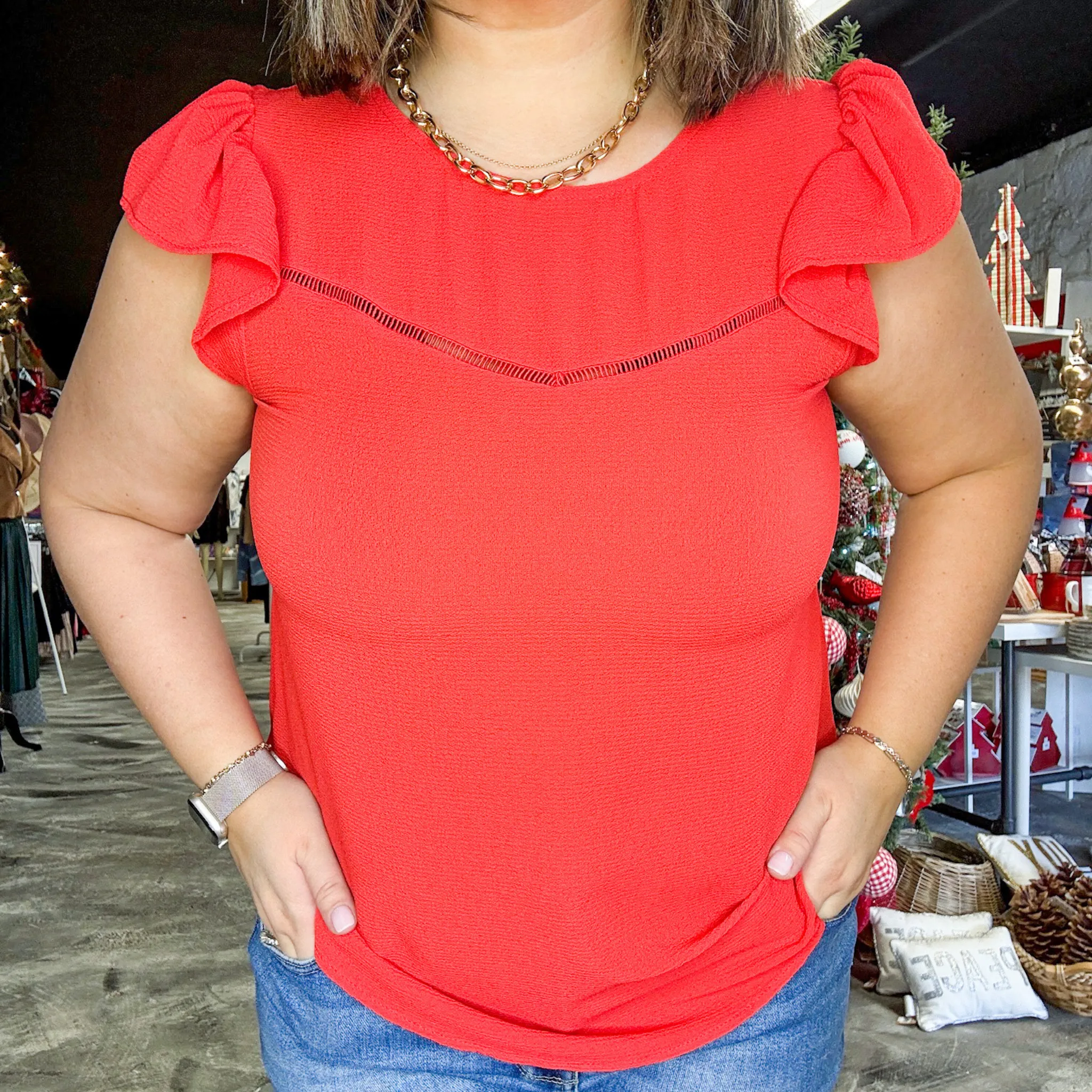 Feels Like Love Red Top