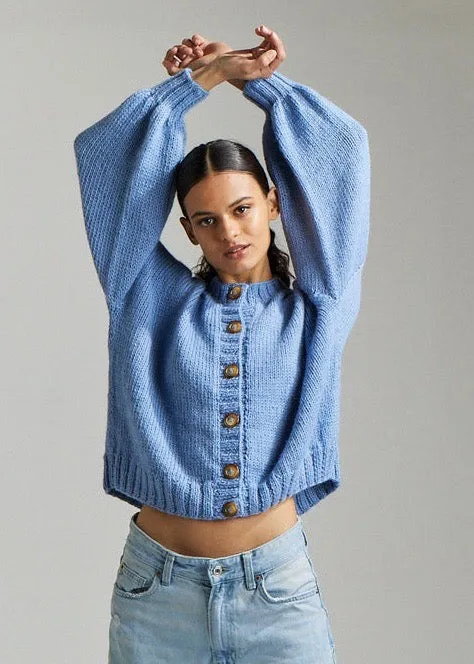 Frenchie Cardigan (Sky Blue)