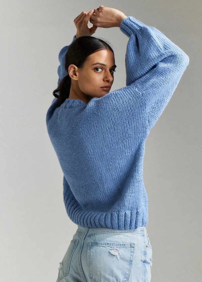 Frenchie Cardigan (Sky Blue)