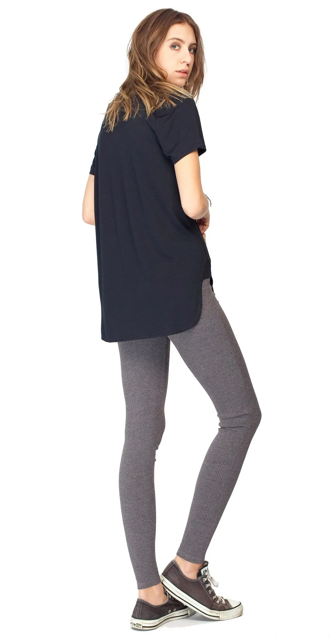 Gentle Fawn Pisces Ribbed Leggings | Black