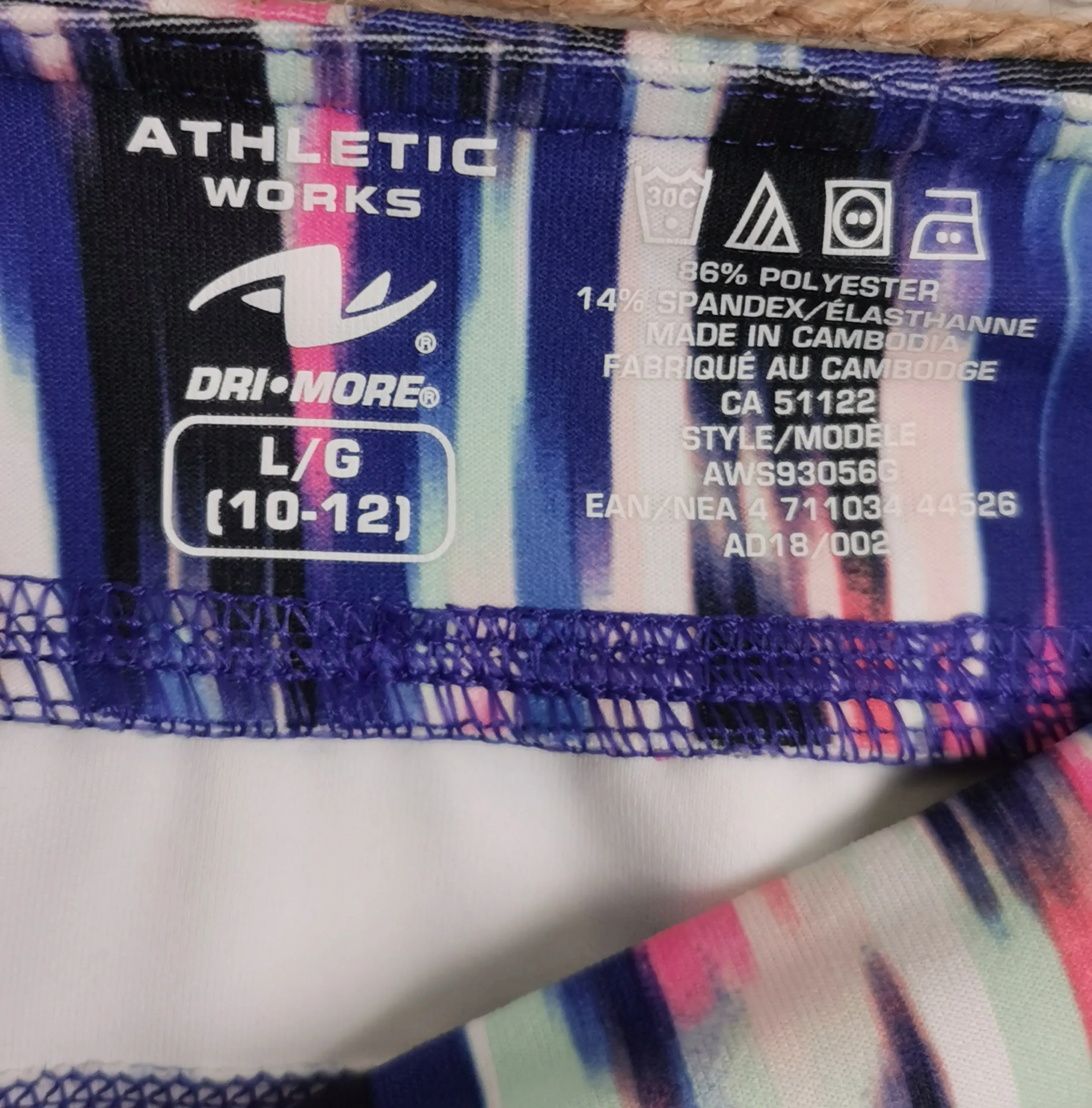 GIRL SIZE LARGE (10/12 YEARS) - ATHLETIC WORKS, Graphic Athletic Pants EUC B8