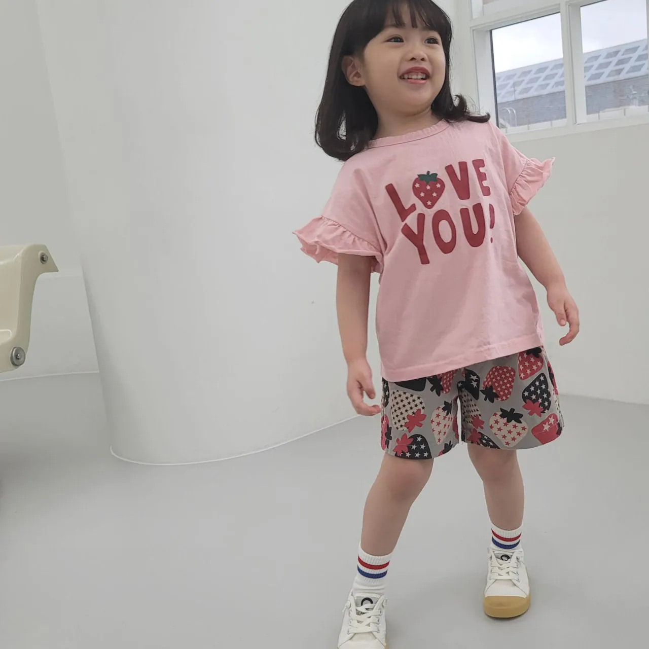 Girls Love Your Strawberry Tee - Pink