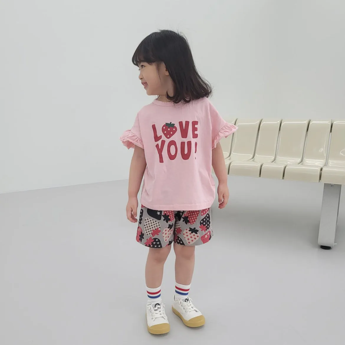 Girls Love Your Strawberry Tee - Pink