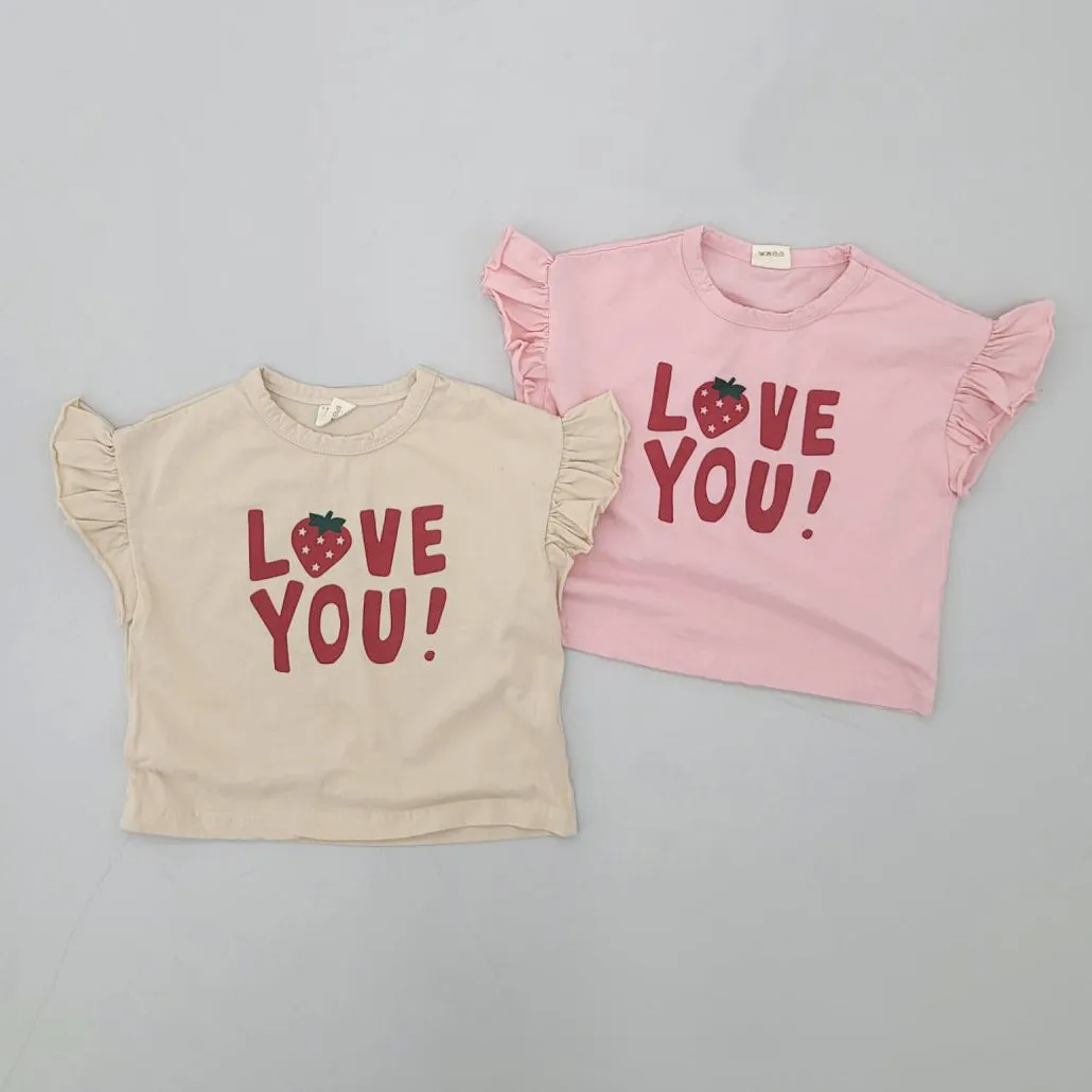 Girls Love Your Strawberry Tee - Pink
