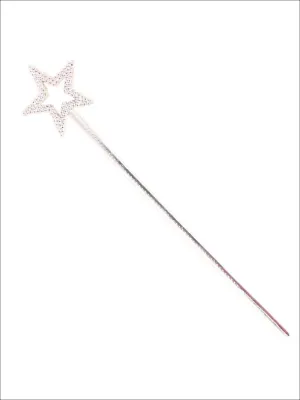 Girls Silver Fairy Princess Wand