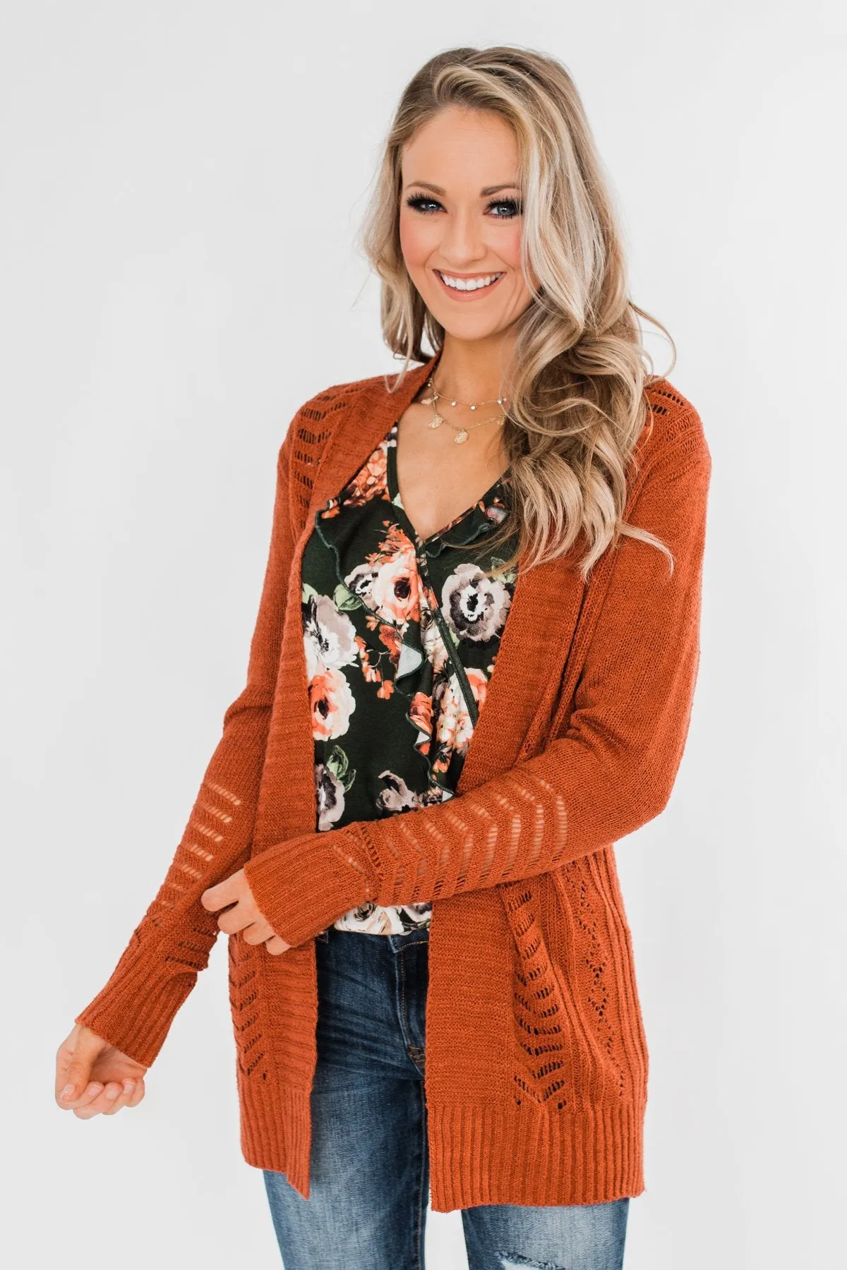 Good As You Floral and Ruffle 3/4 Sleeve Top- Olive