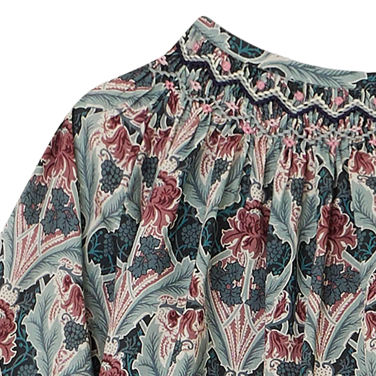 Griotte Figue Smocked Blouse