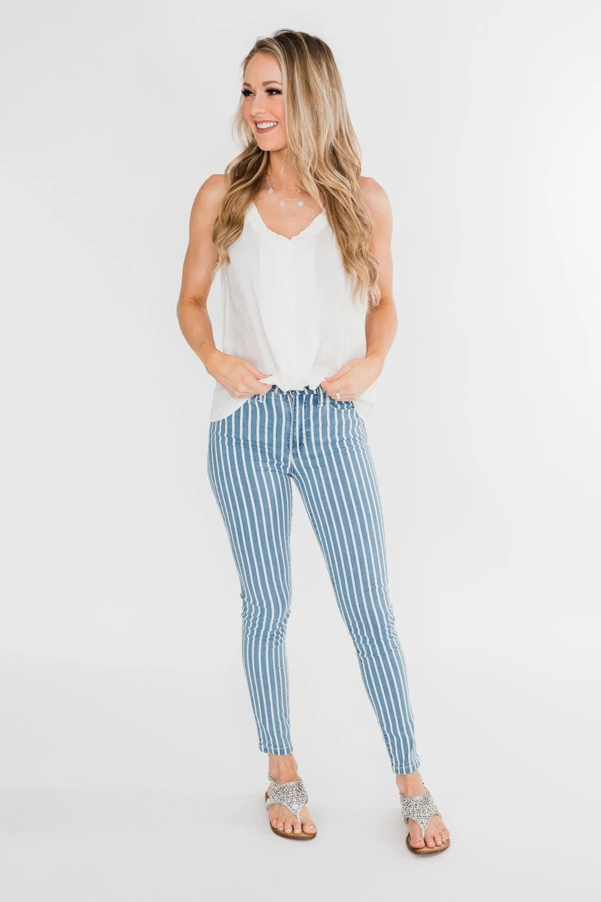 Happy Together Ruffle Tank Top- Ivory
