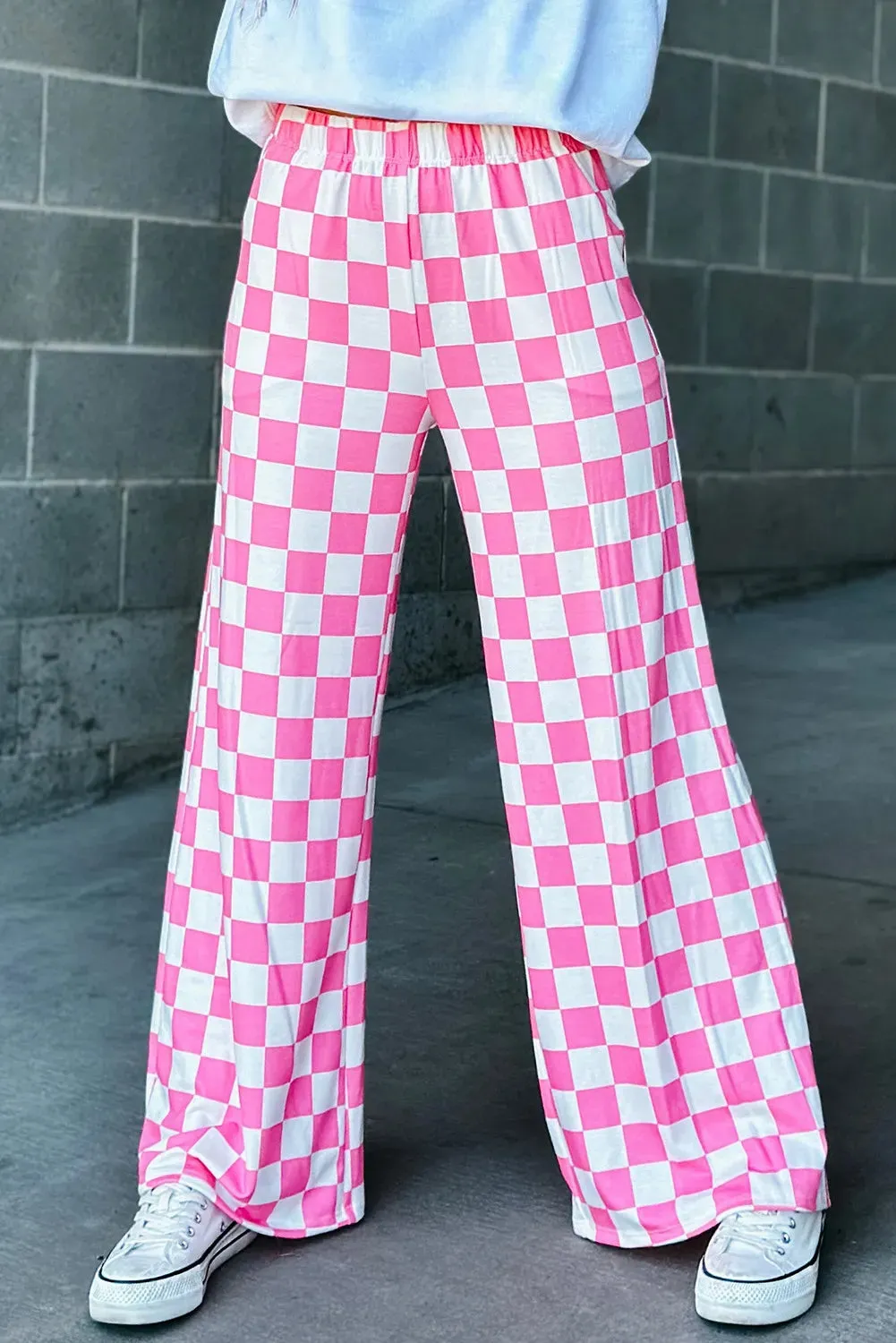 Hazel Blues® |  Checkered Wide Leg Pants