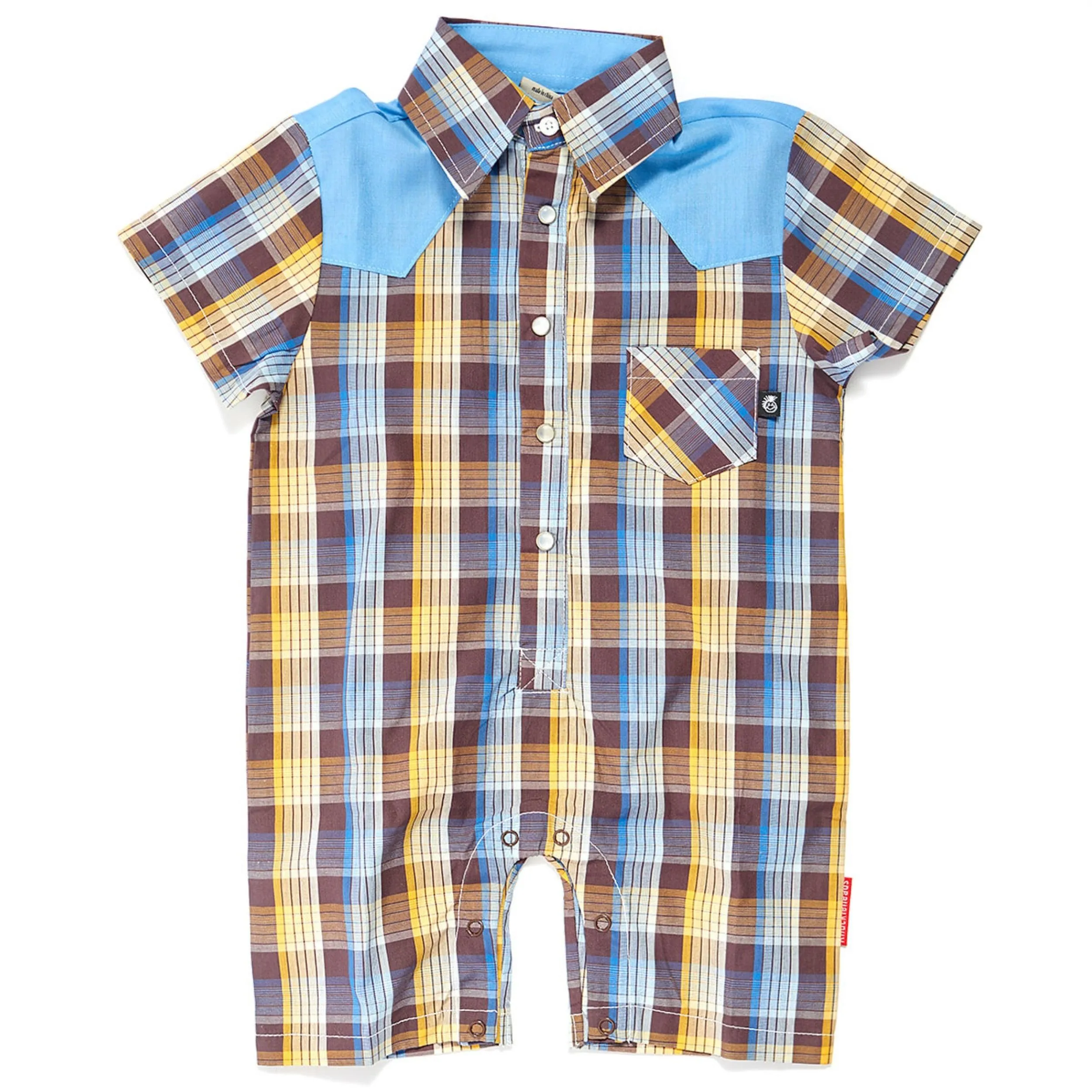 Infant Wild Rockabilly Romper for Boys, Knuckleheads Multicolored Halloween Jumpsuit Costume Baby Outfit