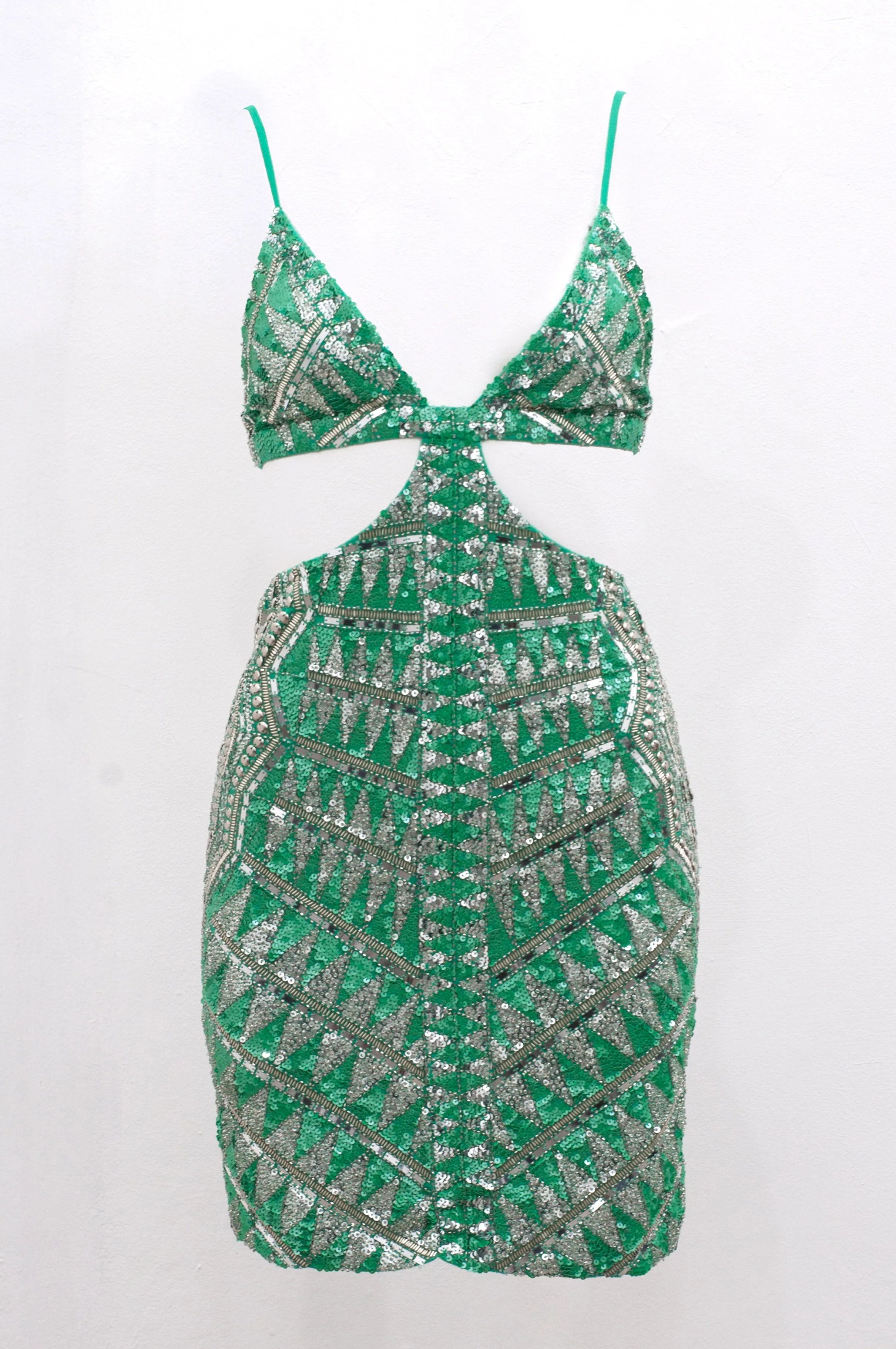 Las Vegas green dress