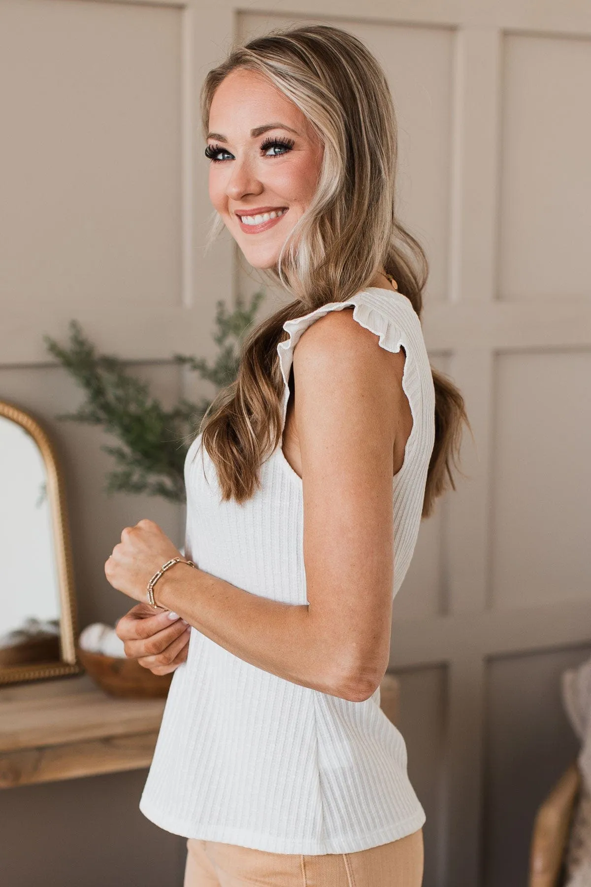 Late Night Romance Knit Top- Ivory