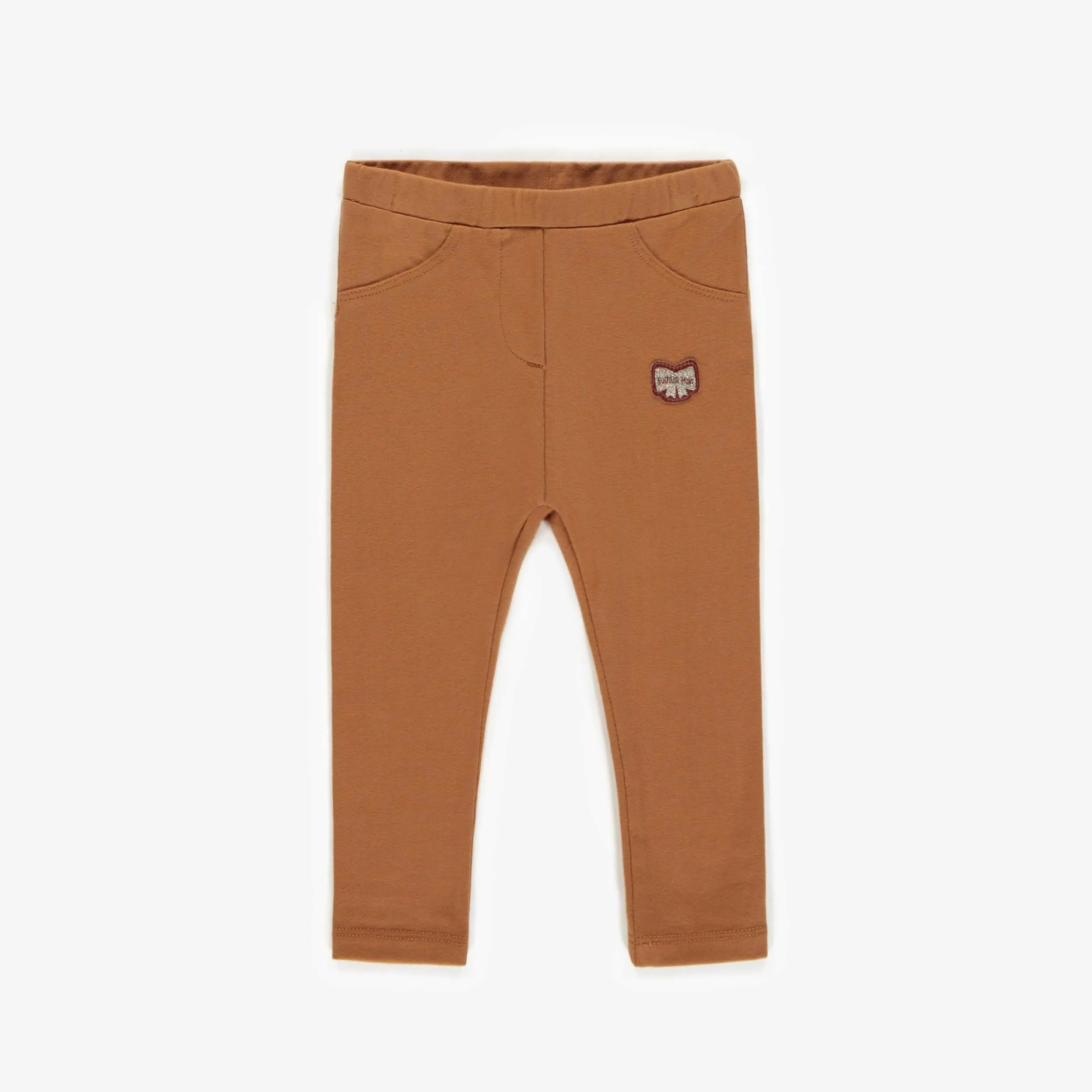 Legging caramel effet peau de pêche, bébé || Peach skin effect caramel legging, baby