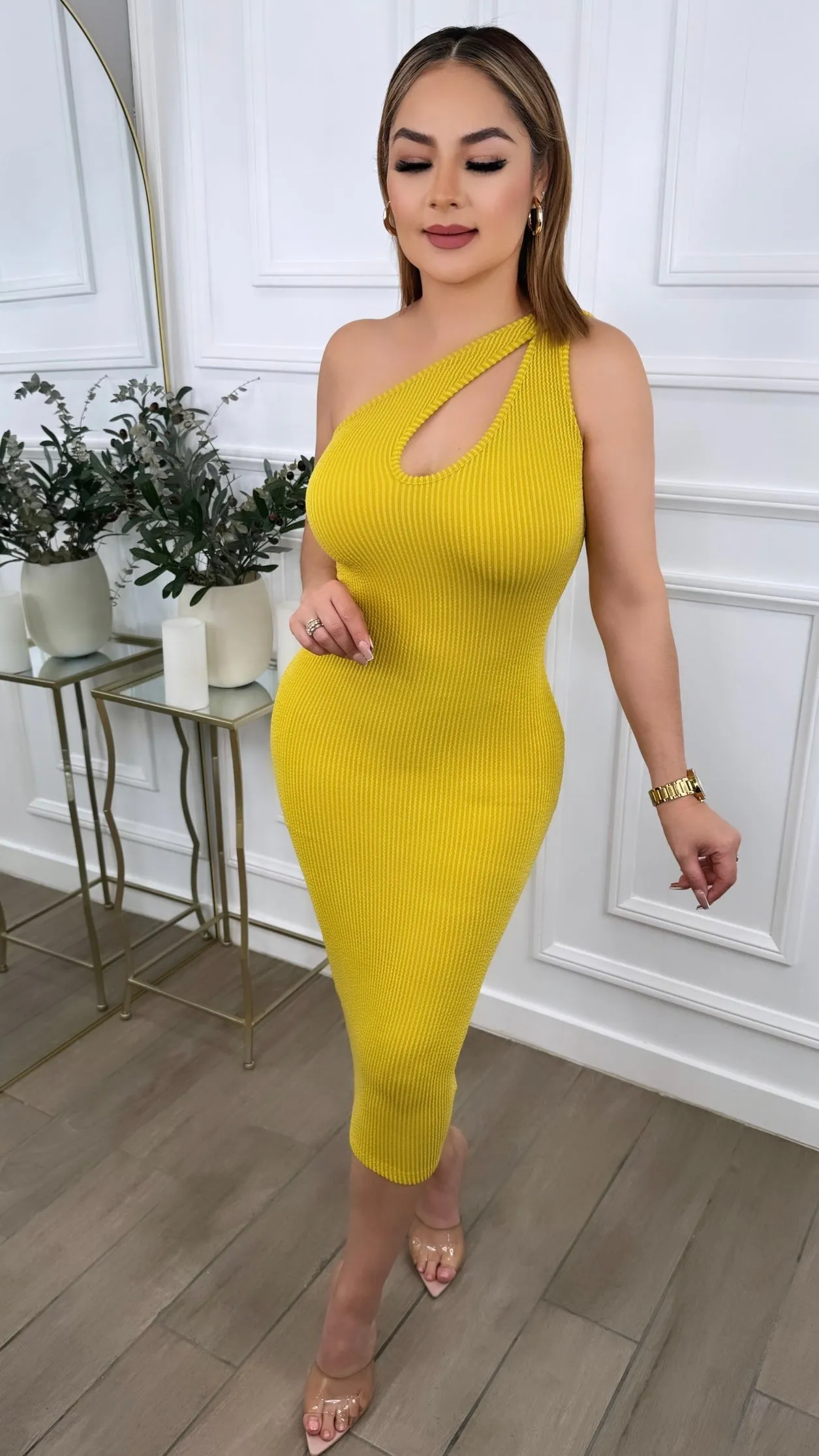 LETIZIA MUSTARD DRESS