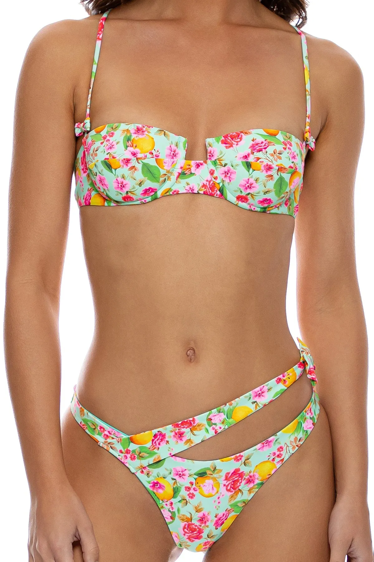LIMONCELLO - Sweetheart Balconette & Asymetrical Side Bow Bottom • Multicolor