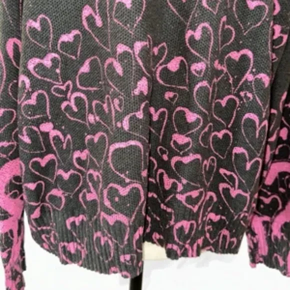 Lisa Todd • Shale Hearts Printed Sweaters • Sz L • New Condition