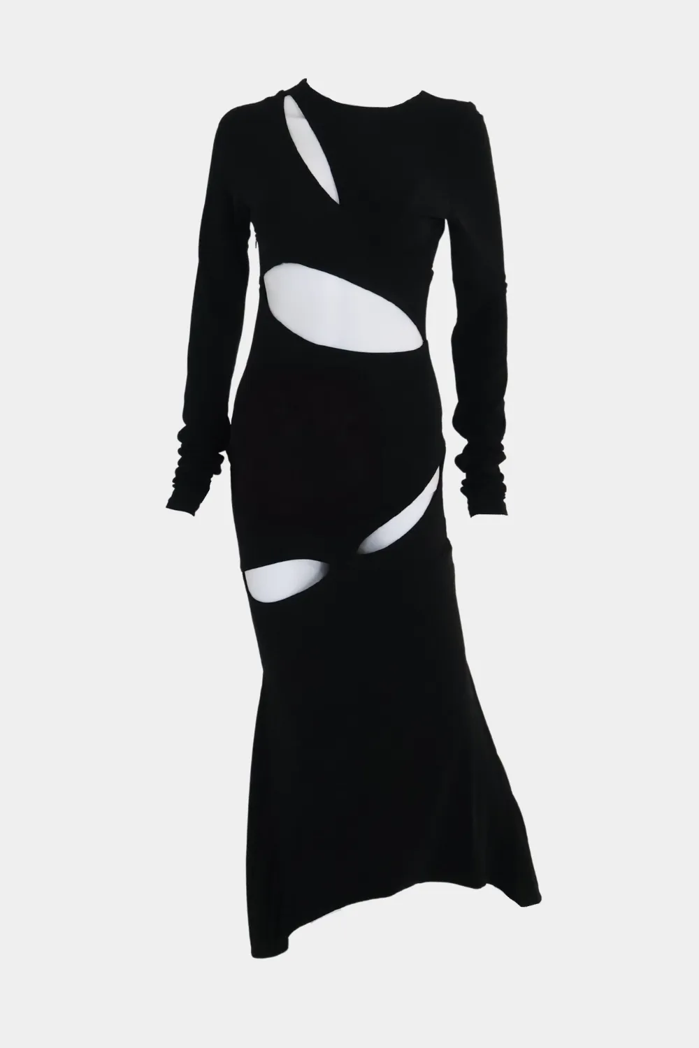 Long Sleeve Cut-Out Jersey Dress