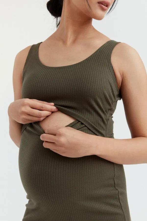Maeve Rib Nursing Tank Dress