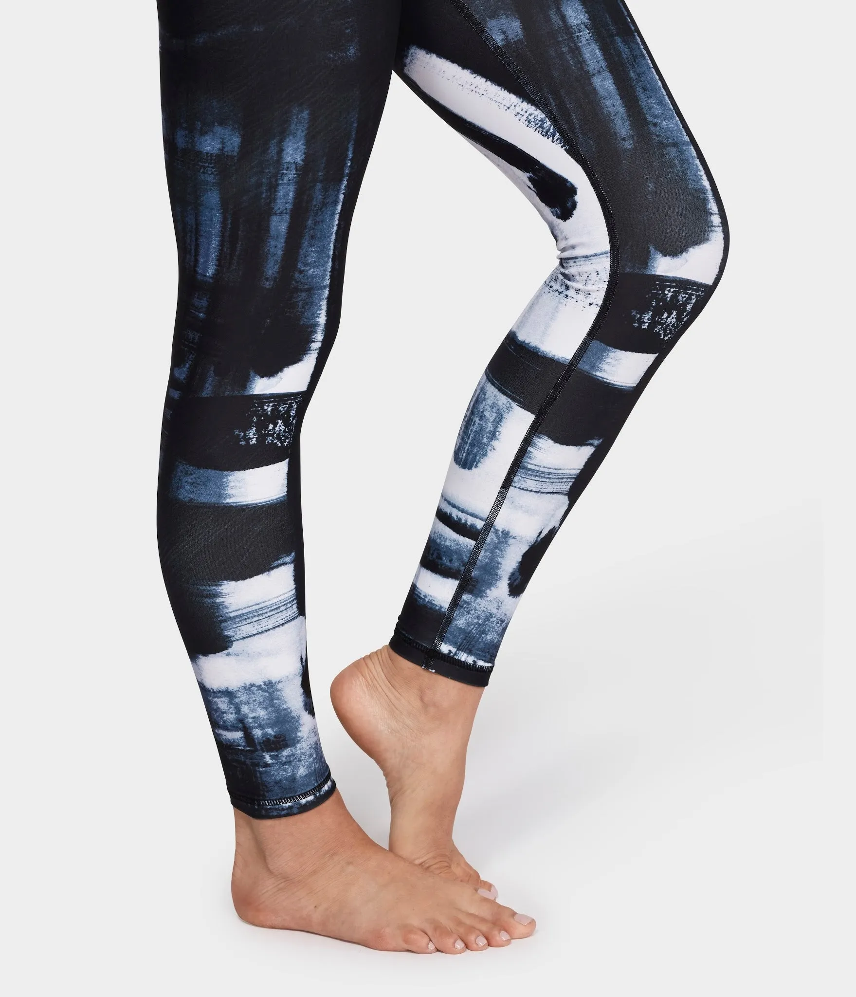 Manduka Apparel - Women's Brush Paint Legging - Blue Muti