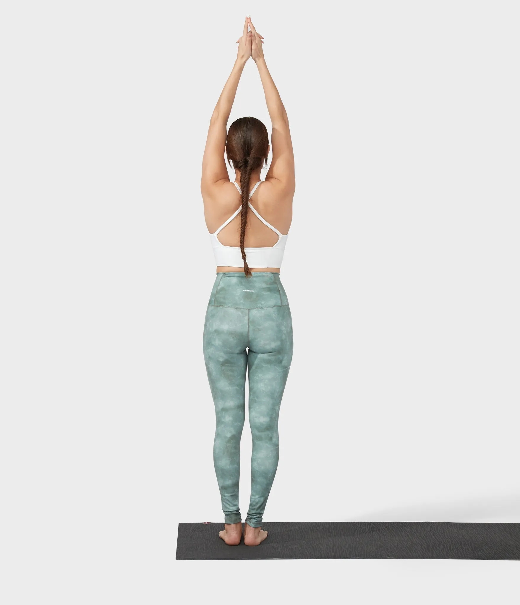 Manduka Apparel - Women's Performance Legging - High Rise Printed - Tie Dye Camo Green