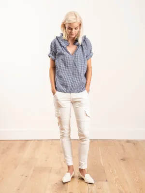 margot shirt - navy gingham