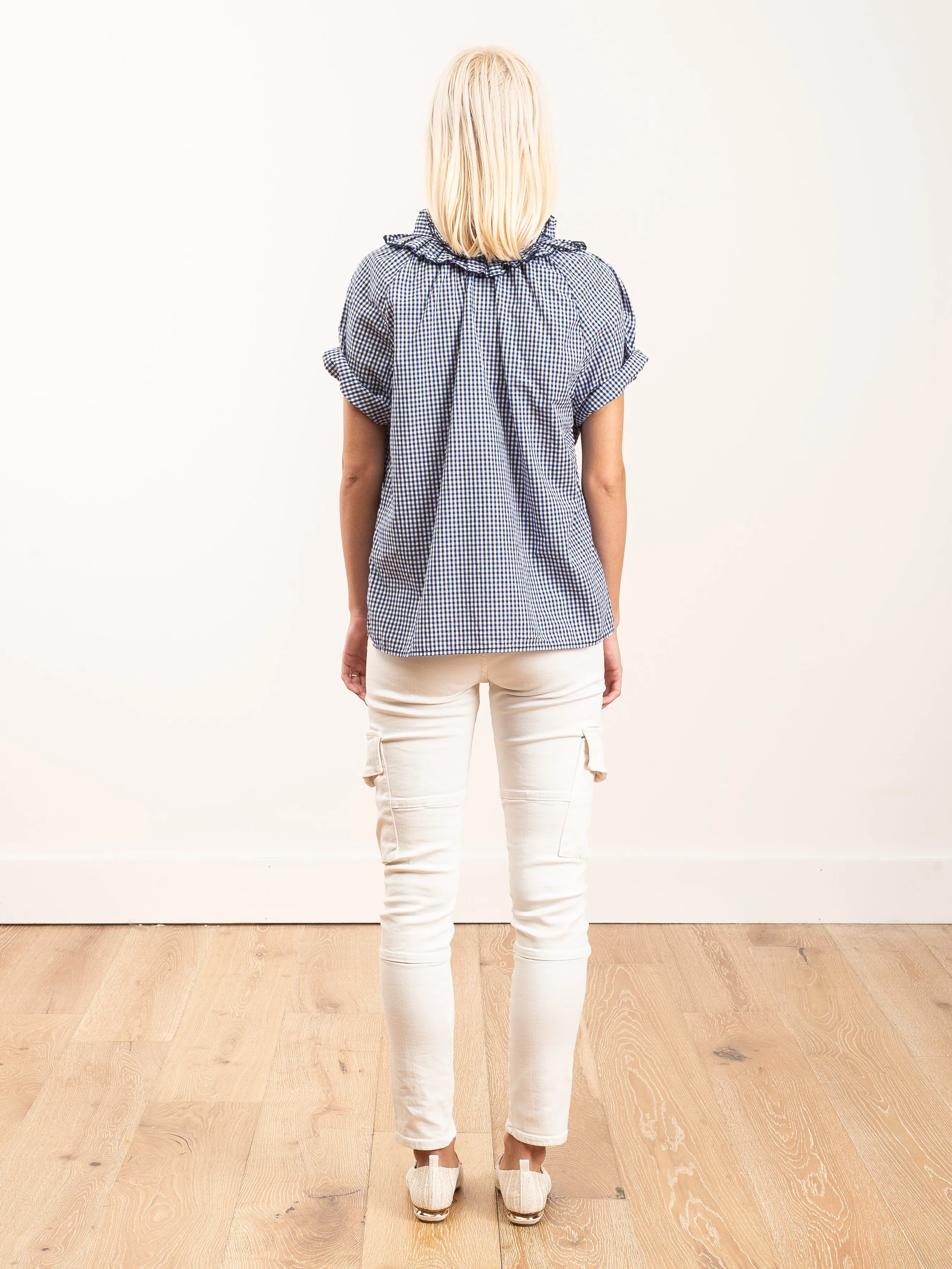 margot shirt - navy gingham