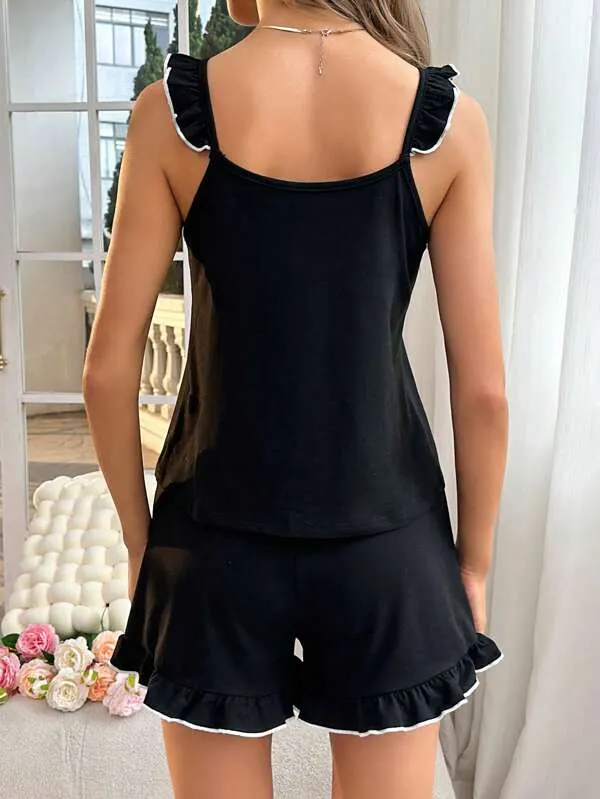 Maternity Ruffle Trim PJ Set