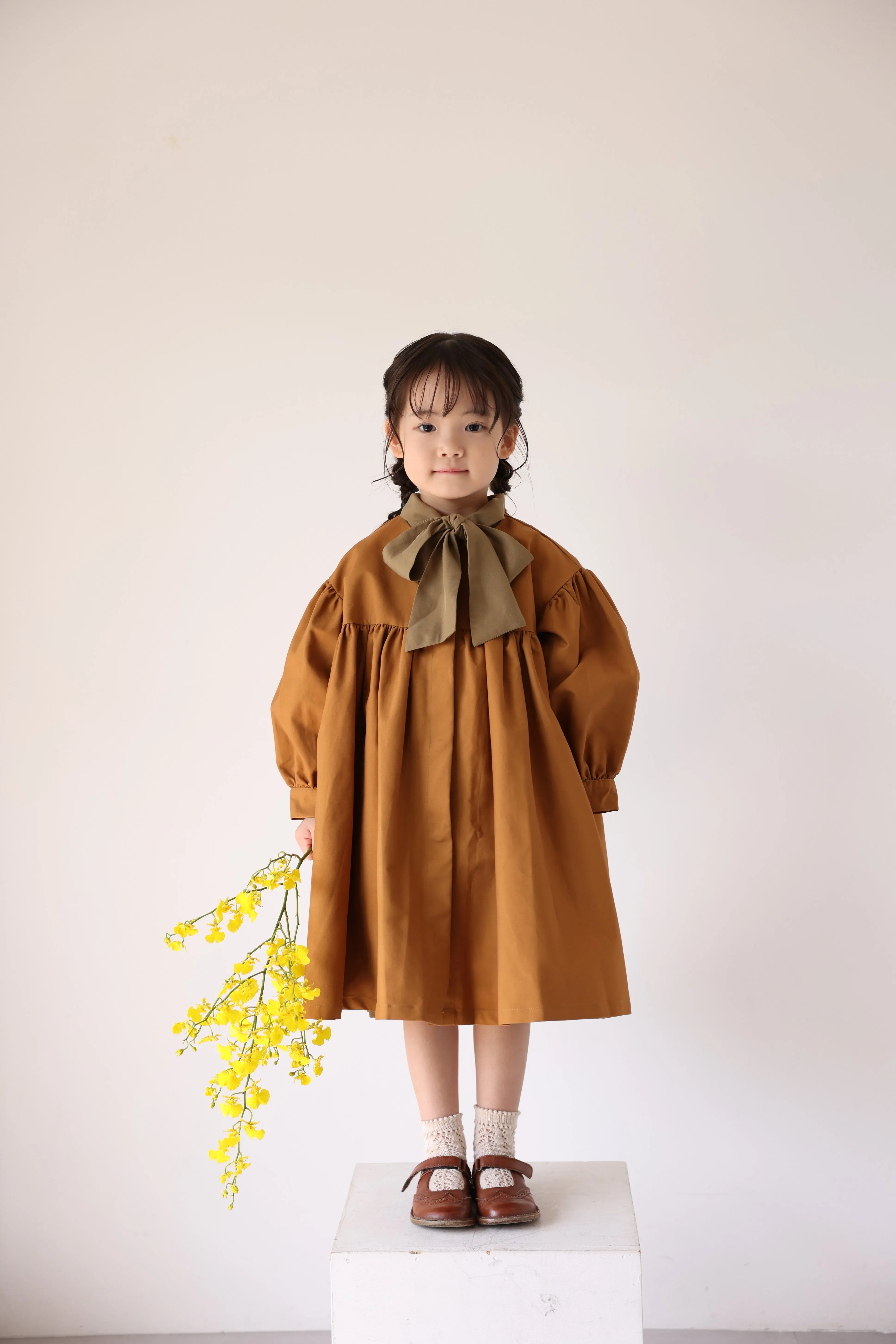 Mes Kids Des Fleurs Trench Coat, Brown