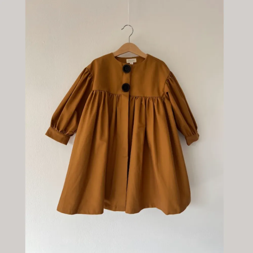 Mes Kids Des Fleurs Trench Coat, Brown