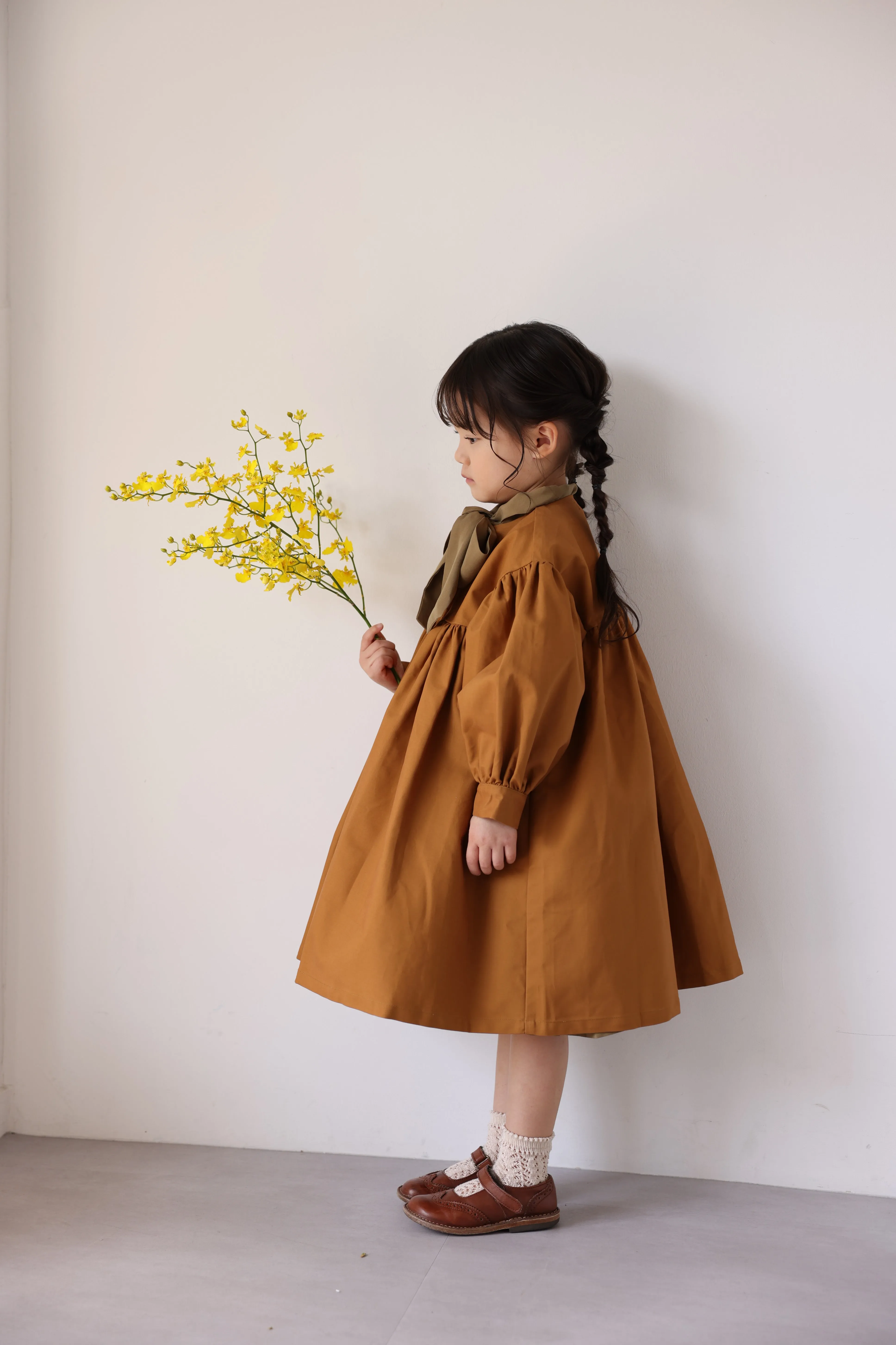 Mes Kids Des Fleurs Trench Coat, Brown
