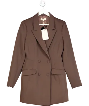 Meshki Brown Kendall Cut Out Blazer Playsuit UK XL