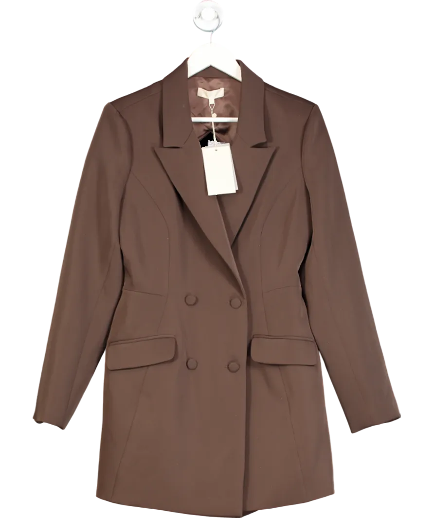 Meshki Brown Kendall Cut Out Blazer Playsuit UK XL