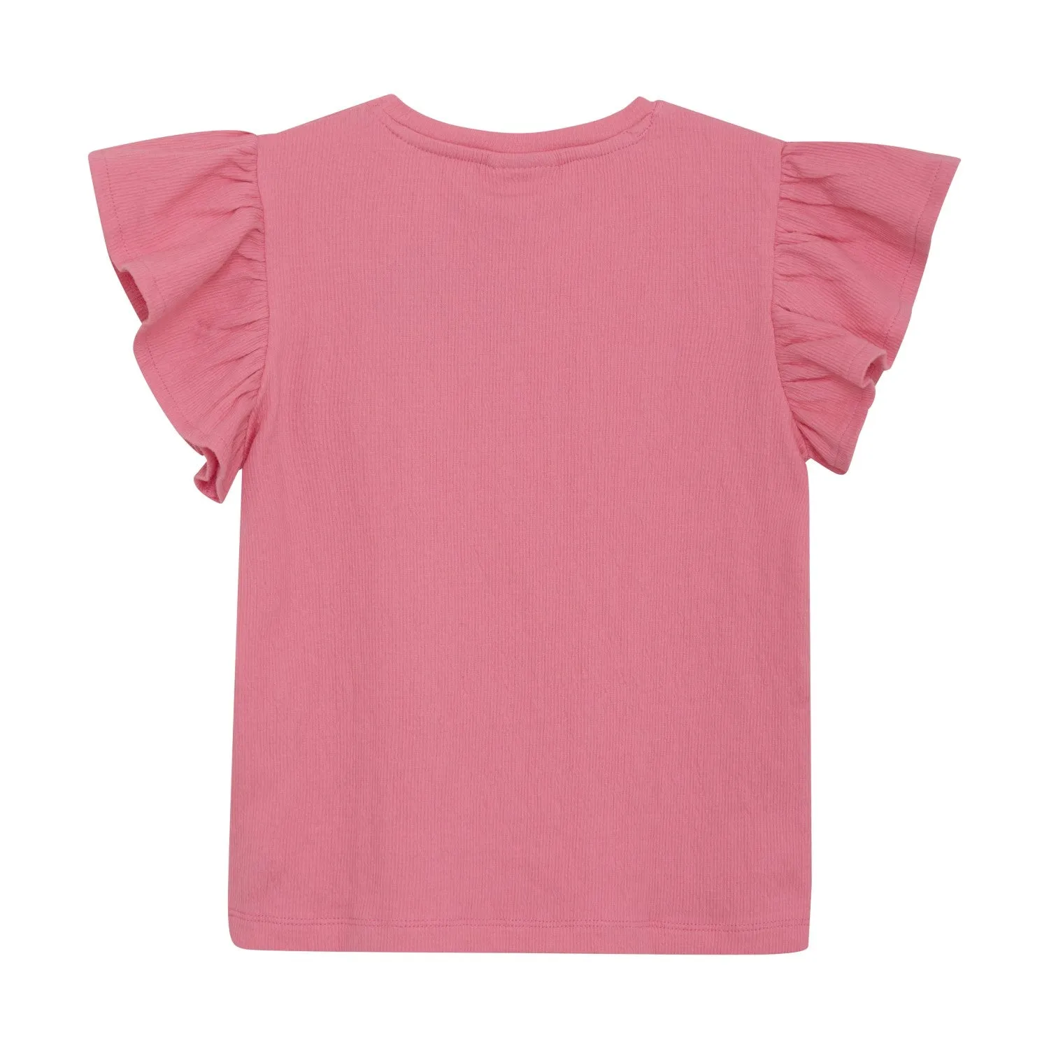 Minymo Ruffle Sleeve Tee Pink