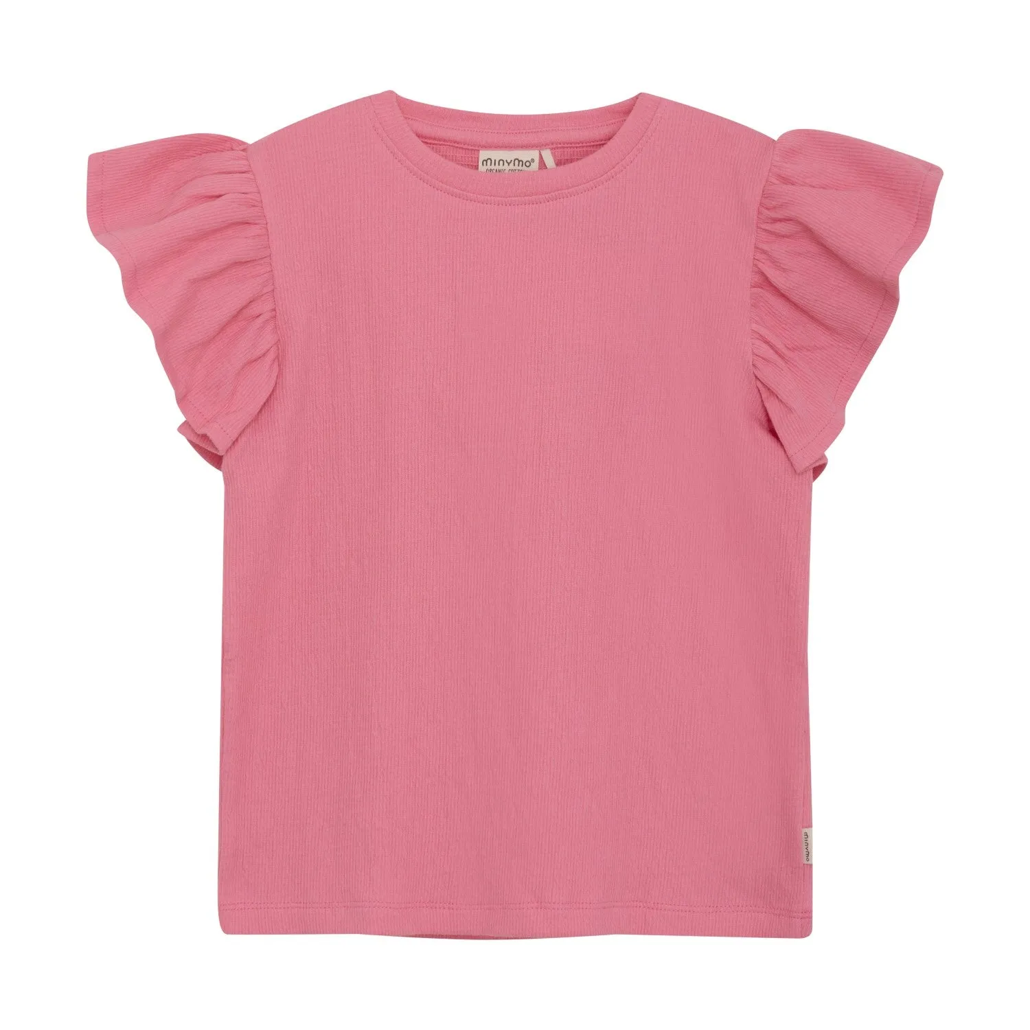 Minymo Ruffle Sleeve Tee Pink