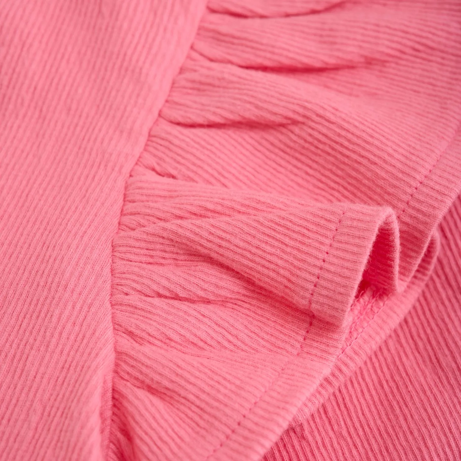 Minymo Ruffle Sleeve Tee Pink