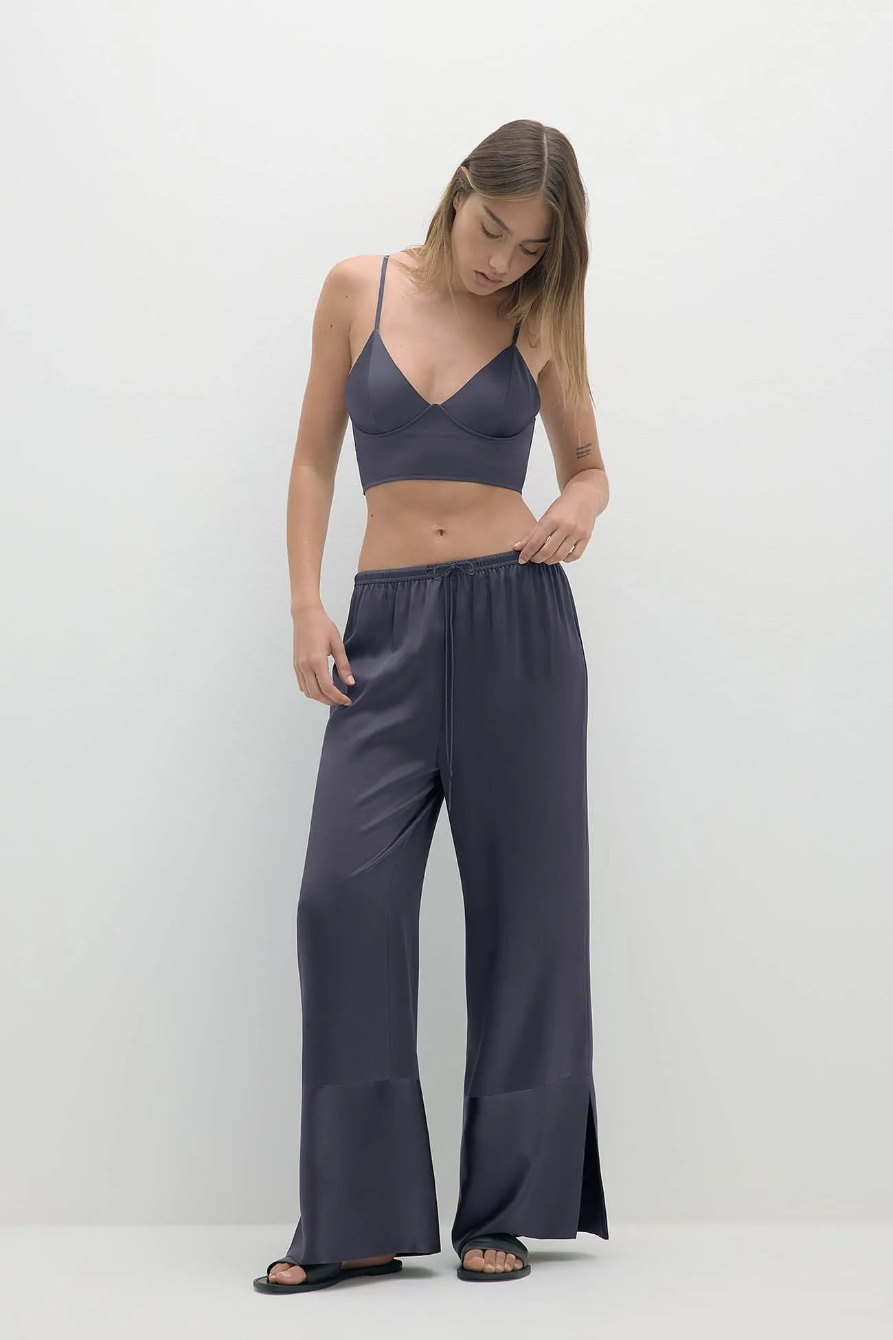 MOLLY SILK WIDE-LEG PANT
