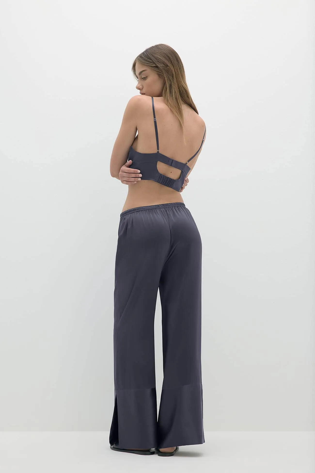 MOLLY SILK WIDE-LEG PANT