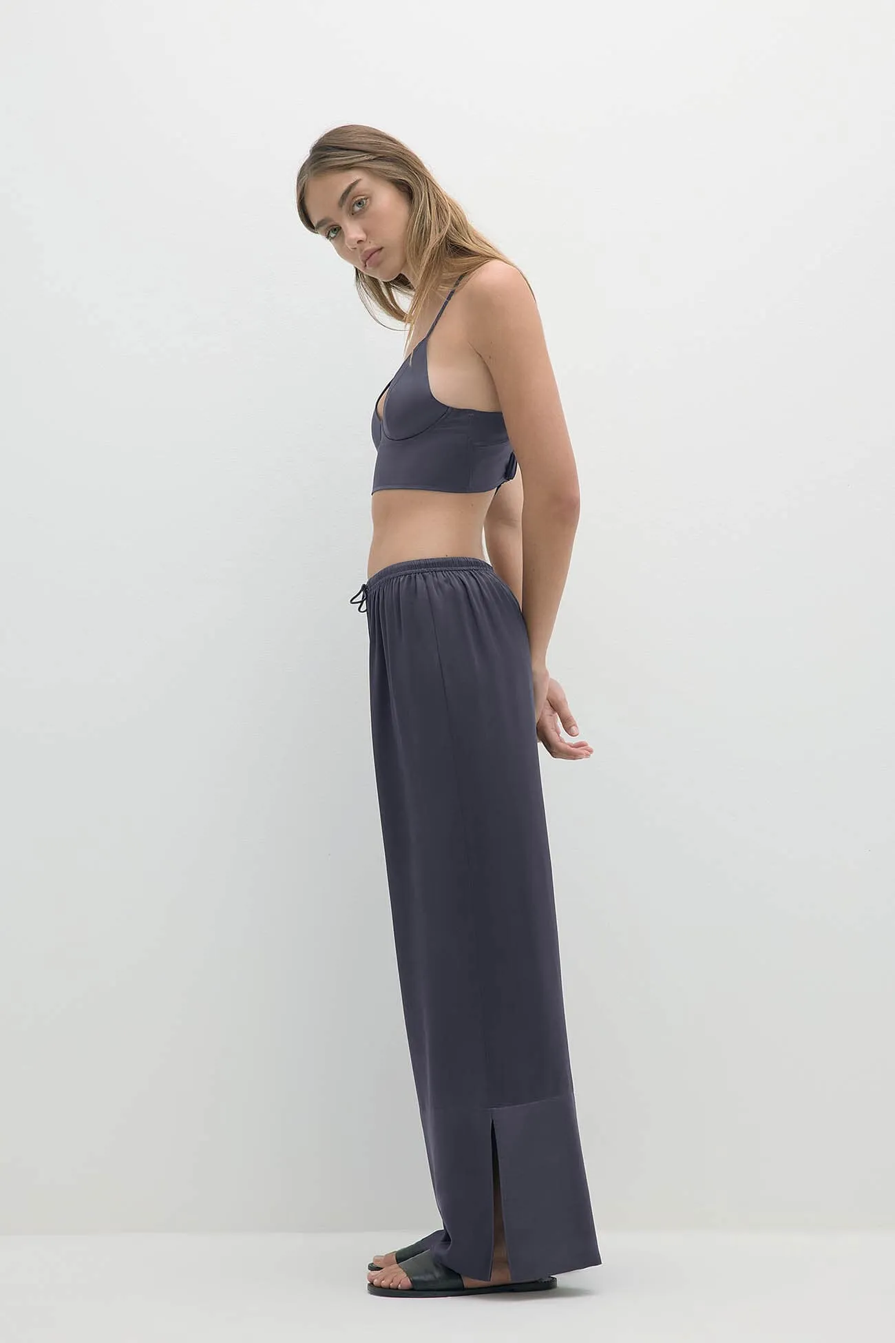 MOLLY SILK WIDE-LEG PANT