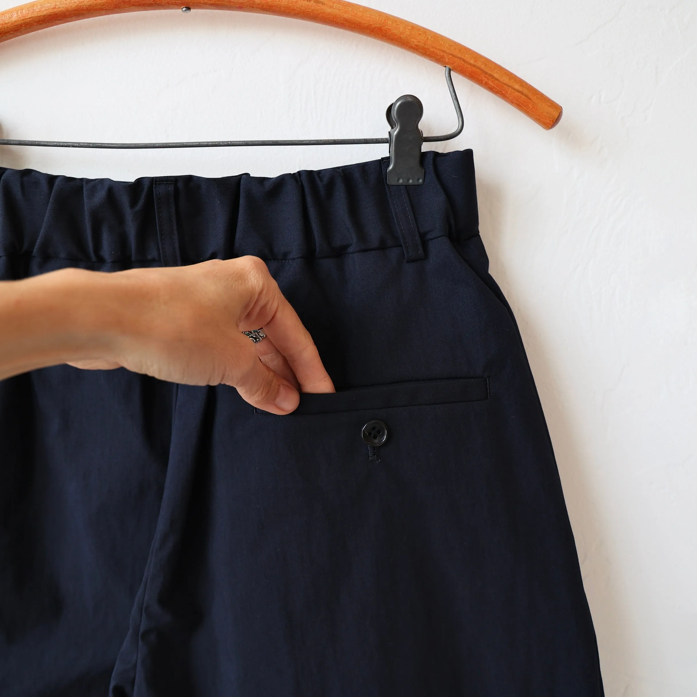 Nicholson & Nicholson Flat Front Pants - Navy