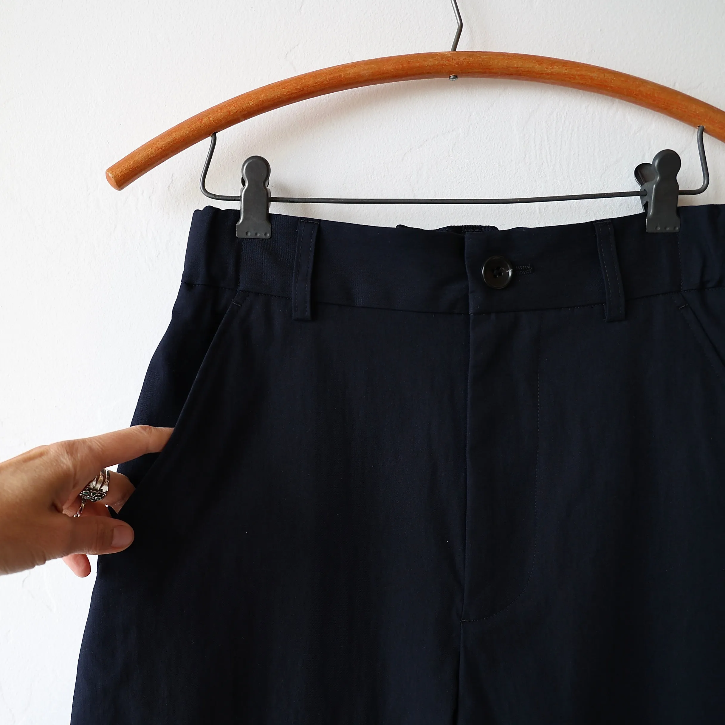 Nicholson & Nicholson Flat Front Pants - Navy