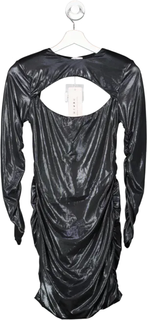 Oh Polly Black Cut Out Mini Dress With Diamonte Back Detail UK 10